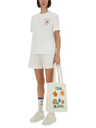 Casablanca Multicolour Organic Cotton T-shirts In White