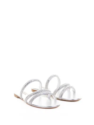 Casadei Silver Glitter Slipper