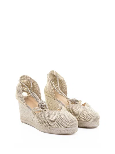 Castaã±er Castañer Cora Espadrilles In Jute And Rayon With Ribbon Closure