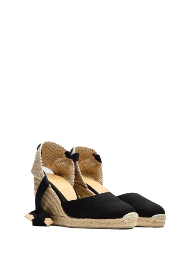 Castaã±er Castañer Espadrille Carina In Organic Cotton With Ribbon Closure