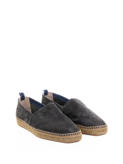 Castaã±er Parker Collapsible-heel Suede Espadrilles In Gray