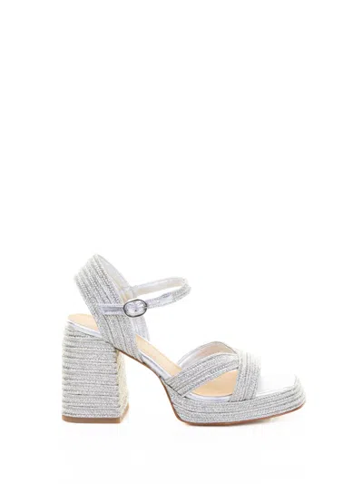 Castaã±er Castaner Valle Sandal With Handmade Metallic Braiding In Metallic