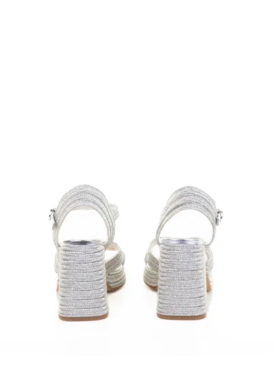 Castaã±er Castaner Valle Sandal With Handmade Metallic Braiding In Metallic