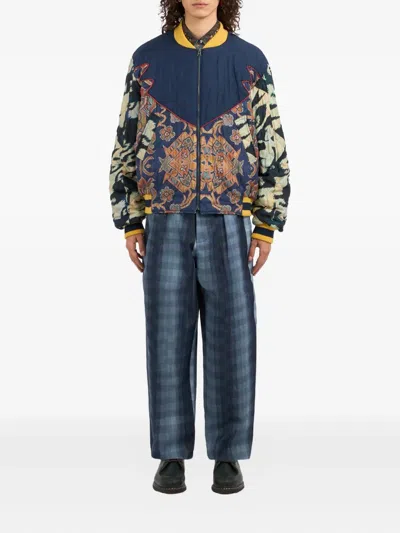 Pierre-louis Mascia Aloada Quilted Bomber Jacket In Blue