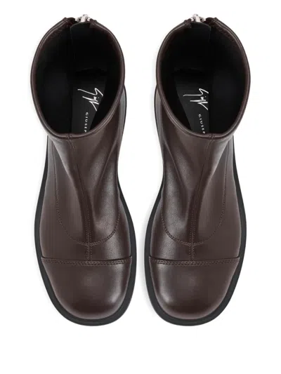 Giuseppe Zanotti Junney Zip-detail Ankle Boots In Black