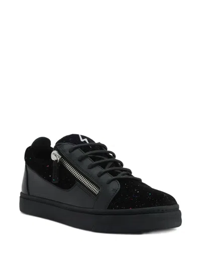 Giuseppe Zanotti Zip-detail Glitter Low-top Sneakers