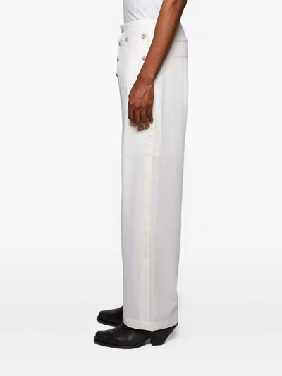 Bluemarble Mariner Jewelled Button Trousers In White