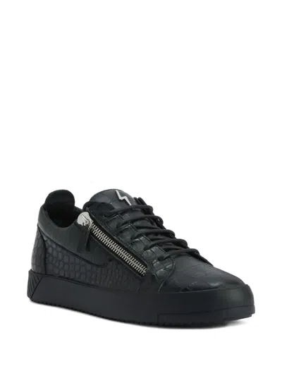 Giuseppe Zanotti Frankie Crocodile-effect Zip Trainers