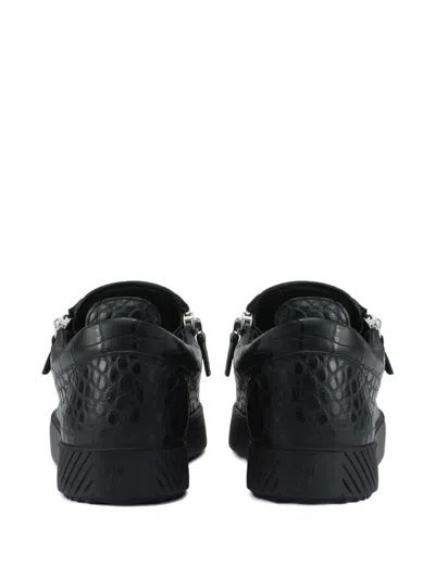 Giuseppe Zanotti Frankie Crocodile-effect Zip Trainers