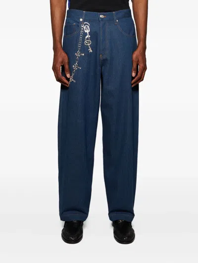 Bluemarble Trompe L'oeil Jeans In Blue