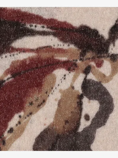 Faliero Sarti Abstract-print Fringed Scarf In Neutral
