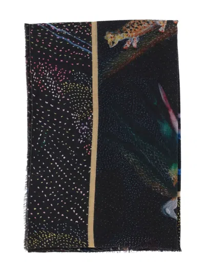Faliero Sarti Wool And Cashmere Monkey Scarf In Brown