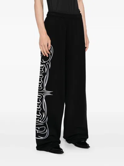 Vetements Printed Trousers In Black