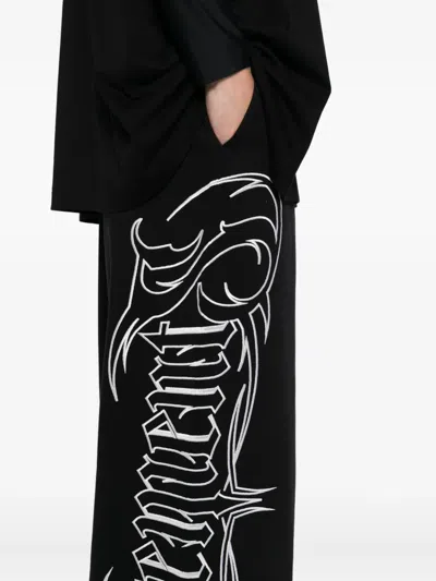 Vetements Printed Trousers In Black