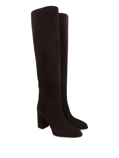 Le Silla Block-heel Suede Knee-high Boots