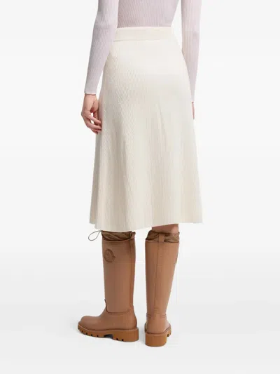 Moncler Jupe Midi En Laine Et Cachemire In Neutral