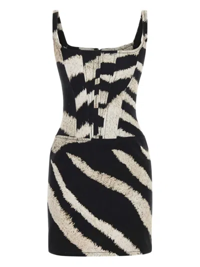 Giuseppe Di Morabito Morabito Zebra-print Corset Mini Dress