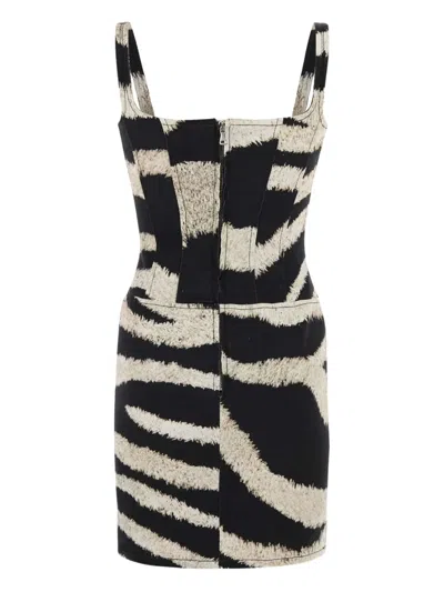 Giuseppe Di Morabito Morabito Zebra-print Corset Mini Dress