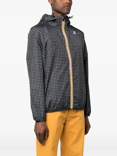 10 Corso Como X K-way Le Vrai 3.0 Claude Hooded Logo-print Jacket In Black
