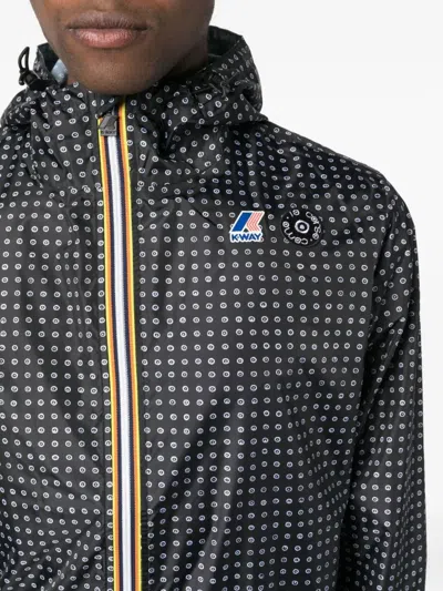 10 Corso Como X K-way Le Vrai 3.0 Claude Hooded Logo-print Jacket In Black