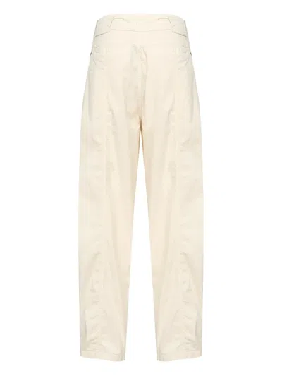 Pinko High-waist Pleated Trousers In White
