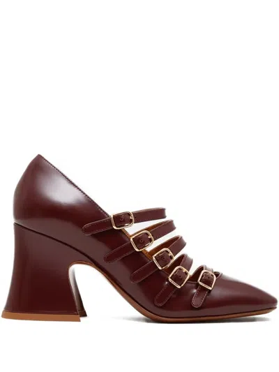 Chloé Chloe Janis 80 Multi-strap Leather Pumps