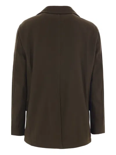 Tagliatore Double-breasted Coat In Brown