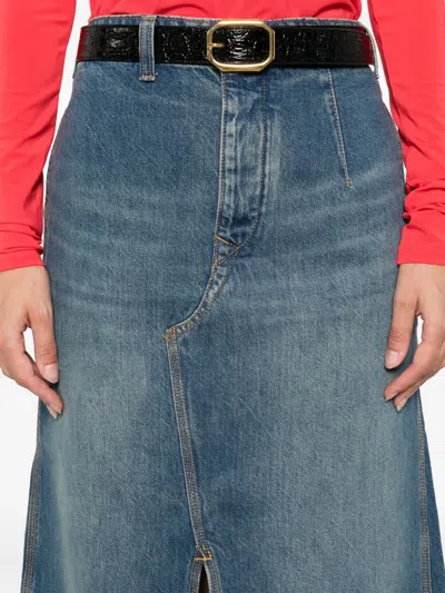 Victoria Beckham Denim A-line Skirt In Blue
