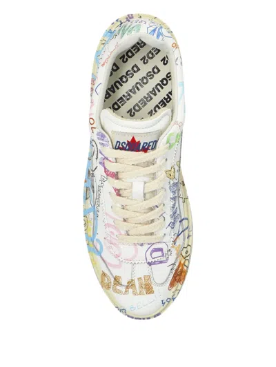 Dsquared2 Round Toe Low Top Casual Shoes In Multi