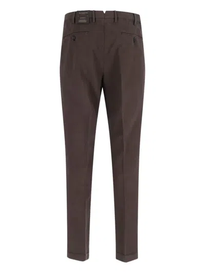 Incotex Pleated Chino Trousers In Brown