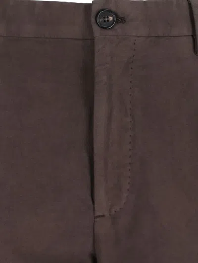 Incotex Pleated Chino Trousers In Brown