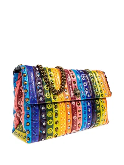 Kurt Geiger Xxl Kensington Rainbow-stripe Shoulder Bag