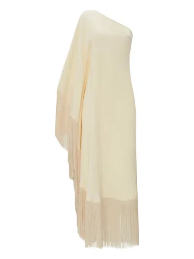 Taller Marmo Spritz One-shoulder Fringe Asymmetric Dress