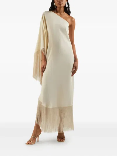 Taller Marmo Spritz One-shoulder Fringe Asymmetric Dress