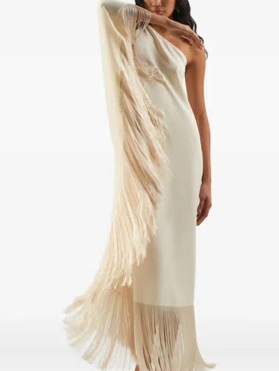 Taller Marmo Spritz One-shoulder Fringe Asymmetric Dress