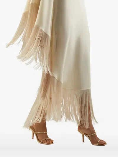 Taller Marmo Spritz One-shoulder Fringe Asymmetric Dress