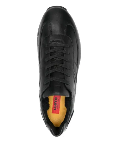 Lloyd Allary Leather Lace-up Sneakers In Black