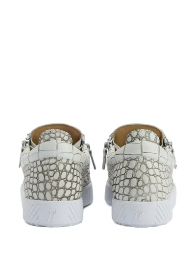 Giuseppe Zanotti Frankie Crocodile-effect Zip Sneakers