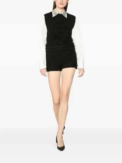 Genny Sequin-embellished Vest In Black