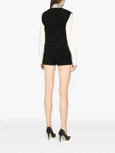 Genny Sequin-embellished Vest In Black
