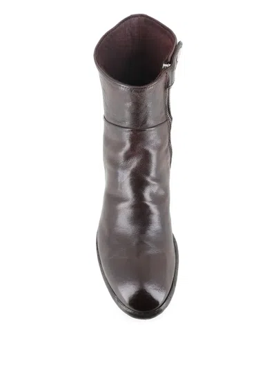 Officine Creative Zipped Block-heel Boots In Brown