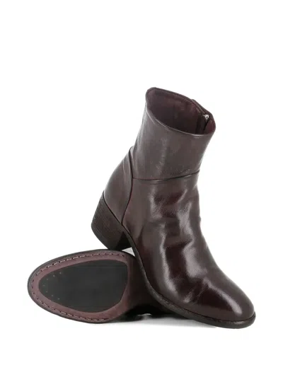 Officine Creative Zipped Block-heel Boots In Brown