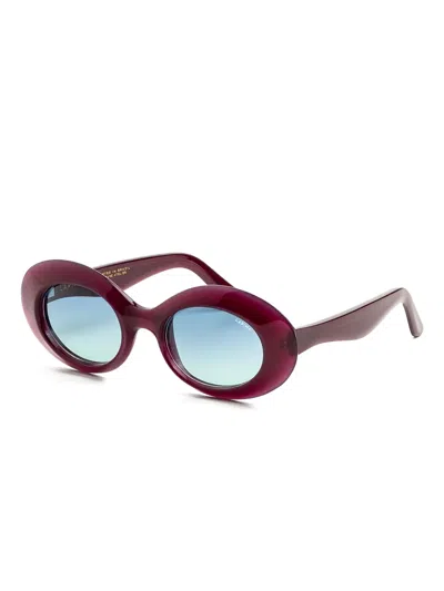 Lapima Ines Oval-frame Sunglasses In Blue