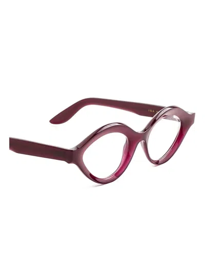 Lapima Isa Curved-frame Glasses In Brown