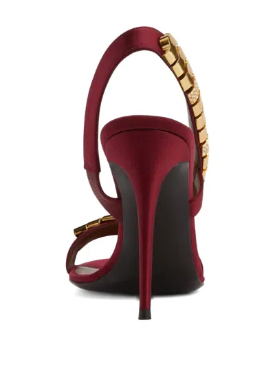 Giuseppe Zanotti 105mm Embellished Slingback Sandals In Burgundy