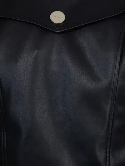 Liu •jo Peplum Hem Jacket With Zippered Cuffs In Black