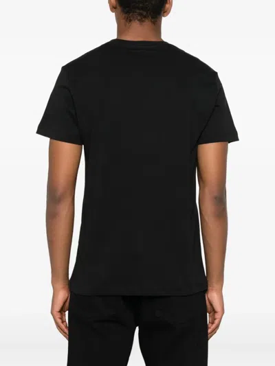 Versace Jeans Couture Crew Neck T-shirt With Print In Black