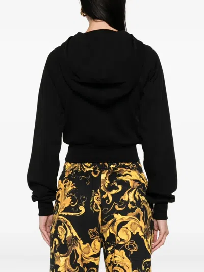 Versace Jeans Couture Butterfly-print Hoodie In Black