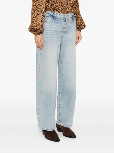 7 For All Mankind Bonnie High-waisted Twisted Jeans Clothing In Blue