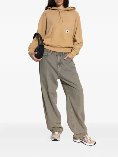 Carhartt Pocket-detail Hoodie In Gray